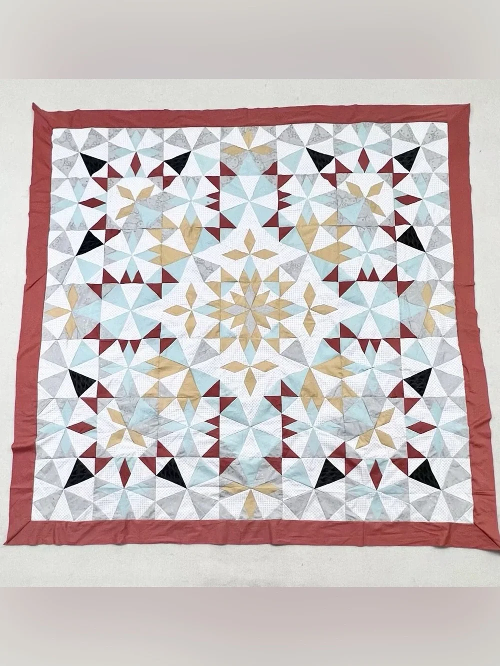Handmade Magic Alaska 100%Cotton Queen size Patchwork Quilt Top/Topper